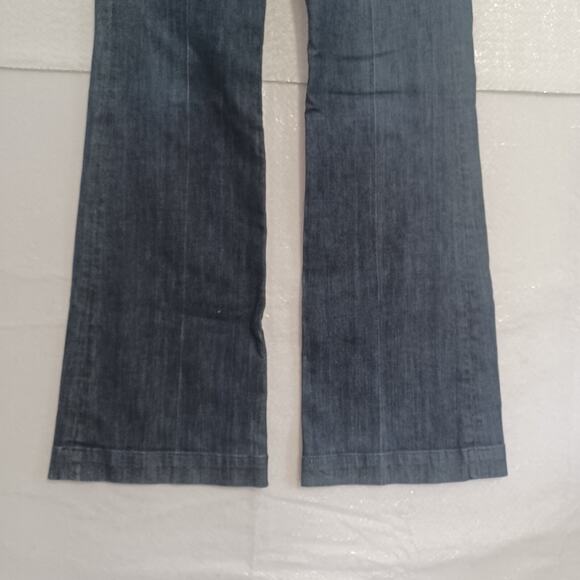 7 for all Mankind DOJO Jeans Size 29 Mercer Lattice Pockets Dark Wash Flare EUC - Picture 5 of 12